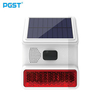 PGST Solar Outdoor Waterproof Siren 433MHz Wireless light Flash Strobe for Home Burglar Wifi GSM Home Security Alarm System