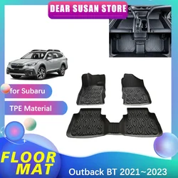 Car Floor Mat for Subaru Outback BT 2021~2023 2022 Tray Foot TPE Waterproof Inner Liner Carpet Pad Custom Cover Rug Accessories