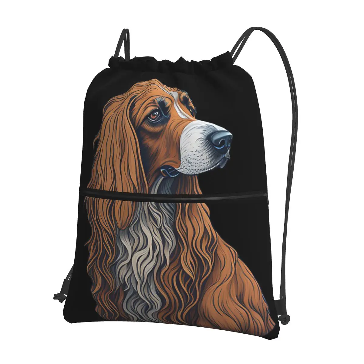 Afghan Hound (Stiker dan cetakan) ransel tas tali serut mode bundel tas sepatu saku untuk siswa sekolah