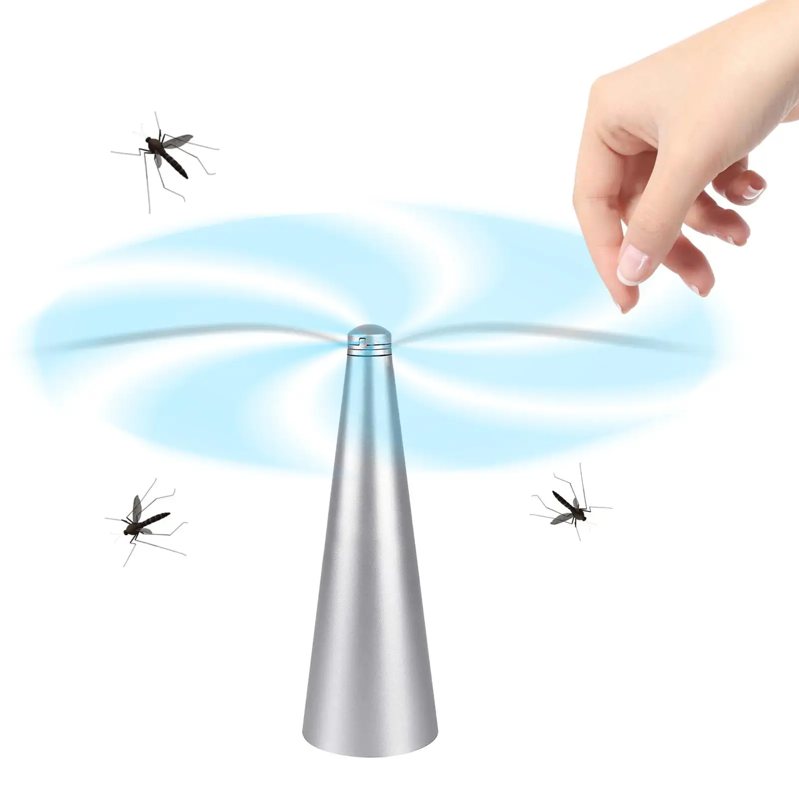 Portable Fly Fan USB Silent Keep Flies Away from Your Food Electric Fly Catcher for Restaurant Party Events Barbecue Outside