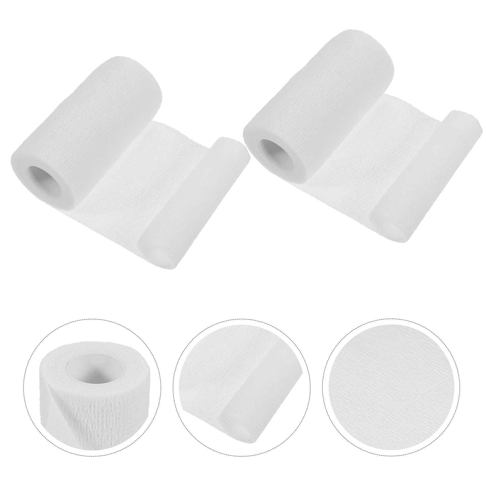 

2 Rolls Elastic Bandage Vet Wrap Elasticity Breathable Cloth Dog Wound