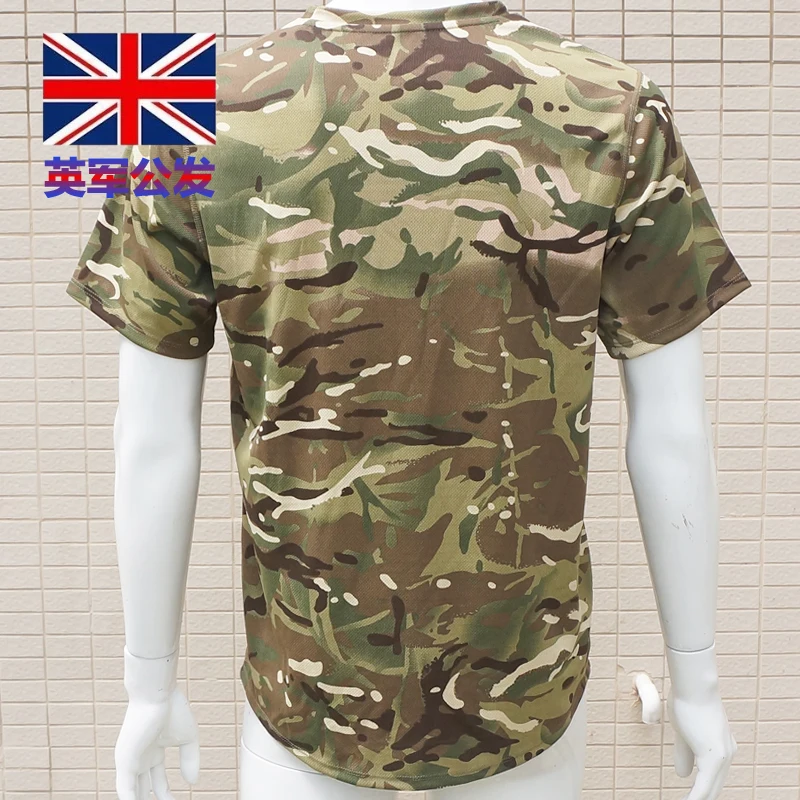 Imagem -03 - Camiseta de Manga Curta para Treinamento Físico Camiseta Tática de Secagem Rápida Versão Britânica Roupa de Verão