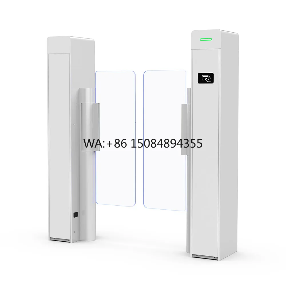 Smart Swing Gate Turnstile RFID/QR/Face Recognition Access Control 04 Stainless Steel for Office Building