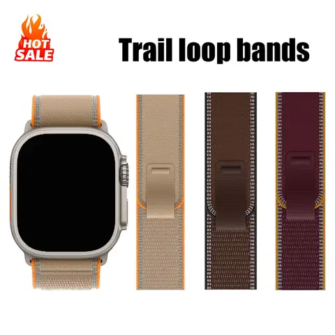 Trail Loop Strap For Apple Watch Ultra 4 band 49mm 46mm 44mm 40mm 45mm 42mm Sport Correa Bracelet iWatch Series 12 11 10 SE 9 8