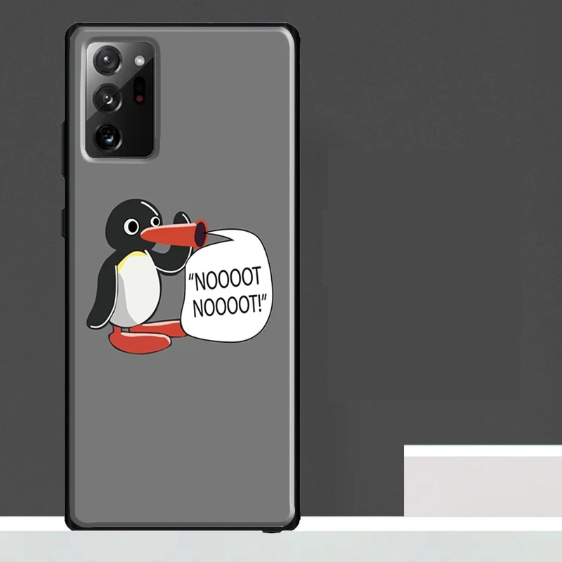 サムスンギャラクシーs10,s8,s9,s22,s23 plus,note 10 20,s20,e s21,s22,s23用の漫画ペンギン電話ケース
