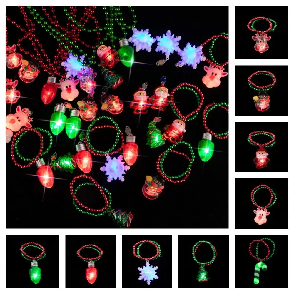 Electric Snowman Xmas Bracelet Father Christmas Elk Beaded Xmas Bracelet Bangle Kriss Kringle Merry Christmas Bracelet