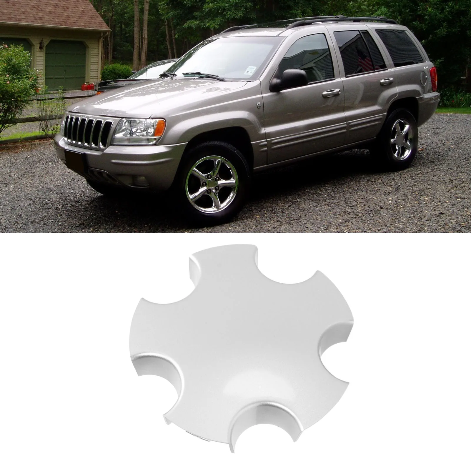 

5FA51PAKAC Auto Hub Cover Hubcap Wheel Center 5FA51PAKAC Wheel Rim Hubcover Replacement for Grand Cherokee 2001 to 2004