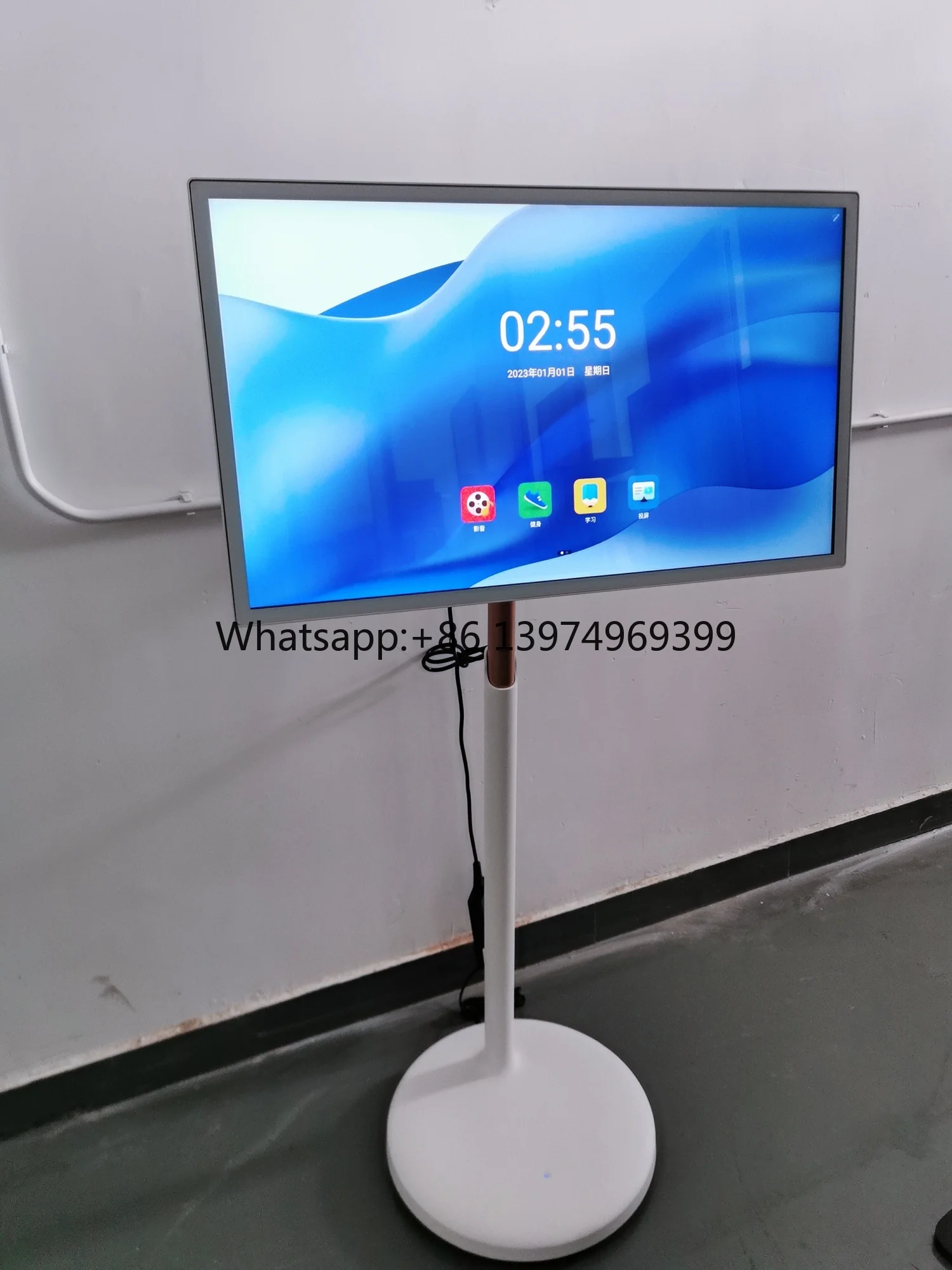 Factory Fashion Floor Standing 32 Inch Movable Smart Portable Digital Signage and Rotatable Displays