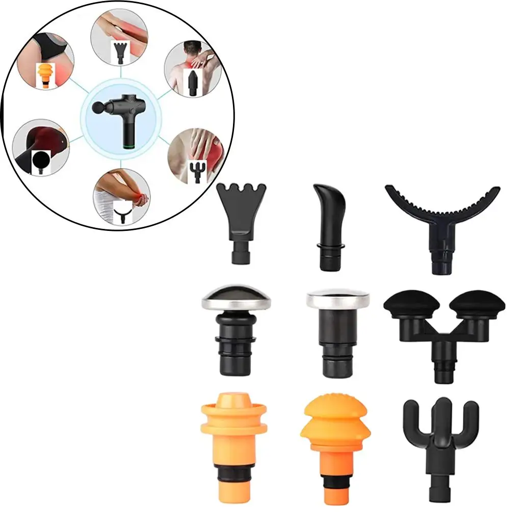 

9x Massage Gun Head Accessories Point Massage Attachments Adapter