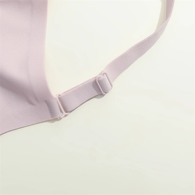 Damen-BH mit Wellenrand, kabellos, nahtlos, bequem, mit herausnehmbaren Polstern, verstellbaren Trägern, rückenfrei, atmungsaktiv, Bralette – Detail 16