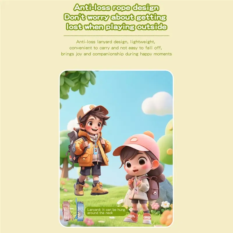 【RECOMENDAR】Front Rear Dual Microphones 2 Inch Screen Video Intercom For Kids Camera Support Voice Changing Cartoon Style Childr