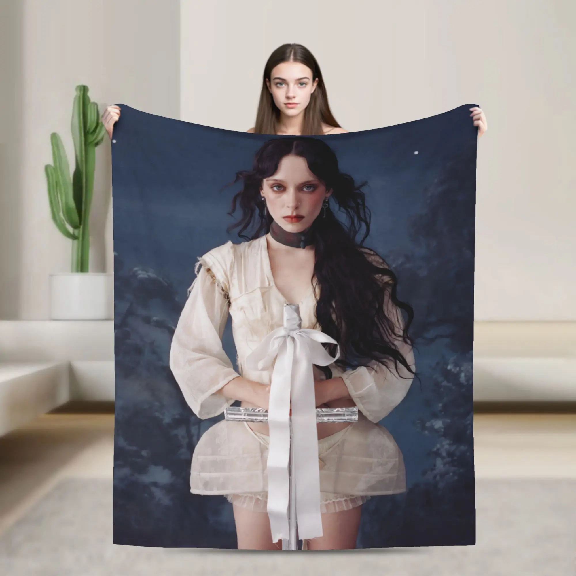 Holly Humberstone Cruel World Blanket  Soft Street Trend Plush Throw Blanket For Bedroom Airplane Flannel Bedspread Bed Cover
