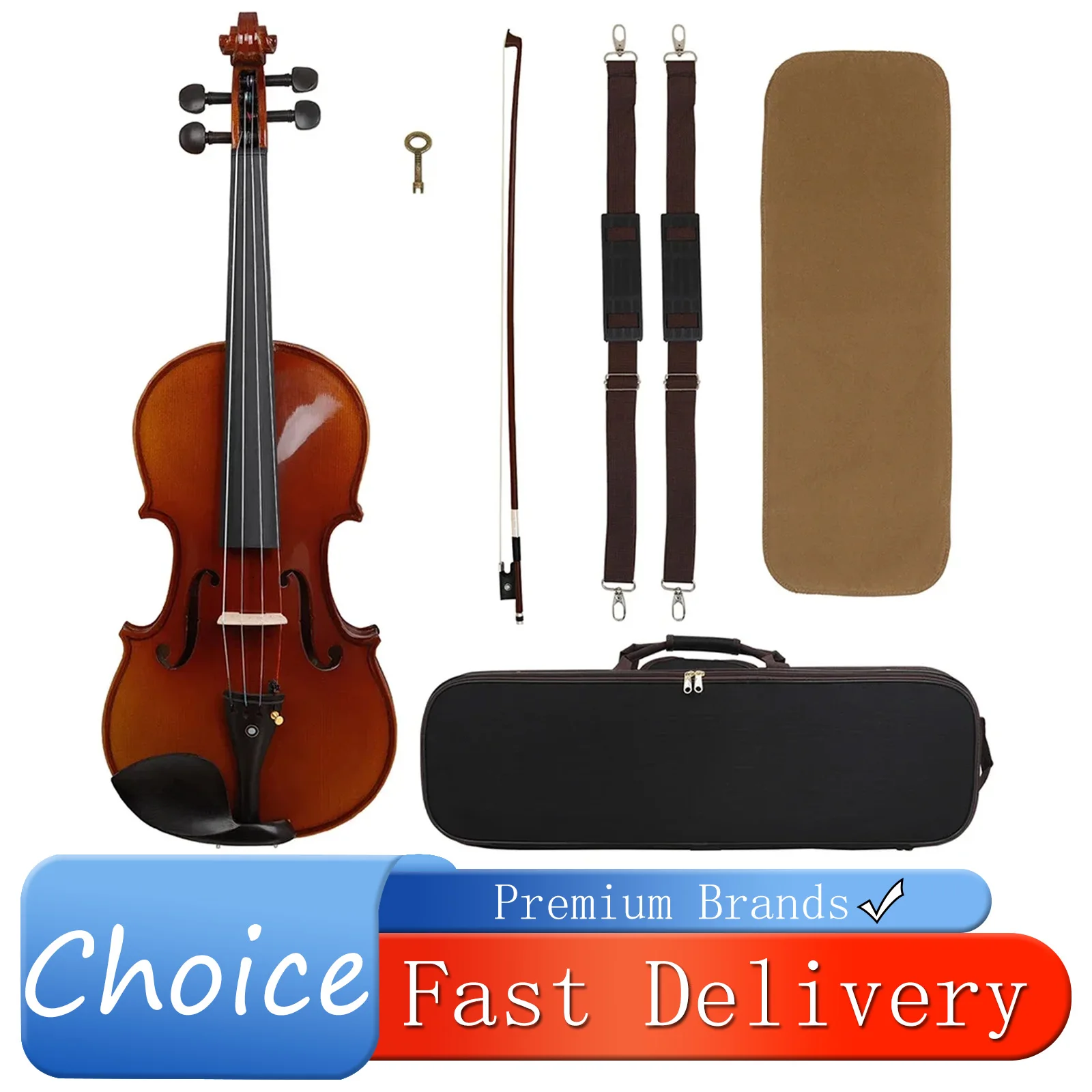 Astonvilla 4/4 Acoustic Violin AV-306 Handmade Violin Maple Body Violin Fiddle with Case Bow Beginners Professional Instrument