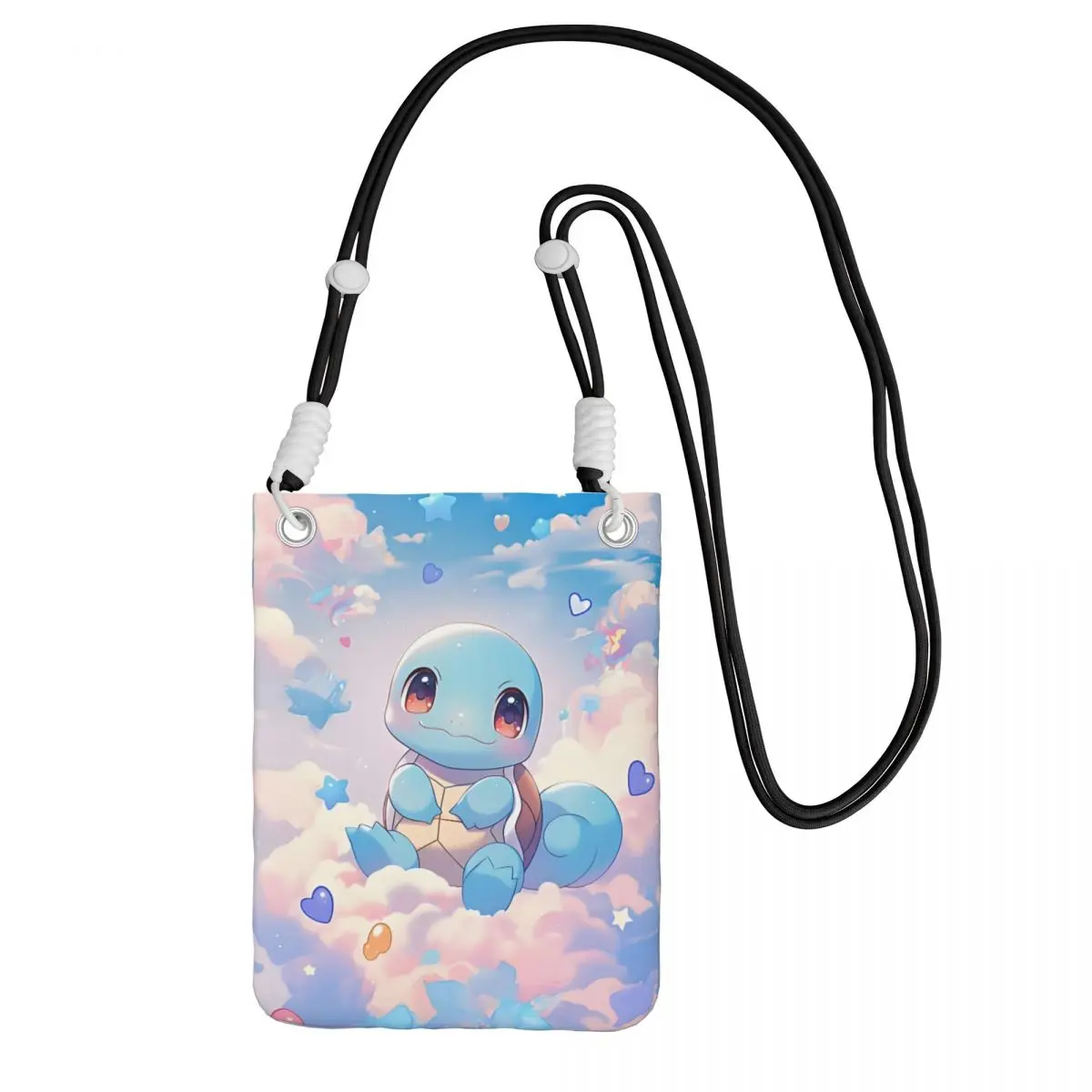 

Custom Squirtles Mobile Phone Bag for Cycling Camping Women Men Video Games Small Crossbody Purse Smart Phone Wallet With Strap