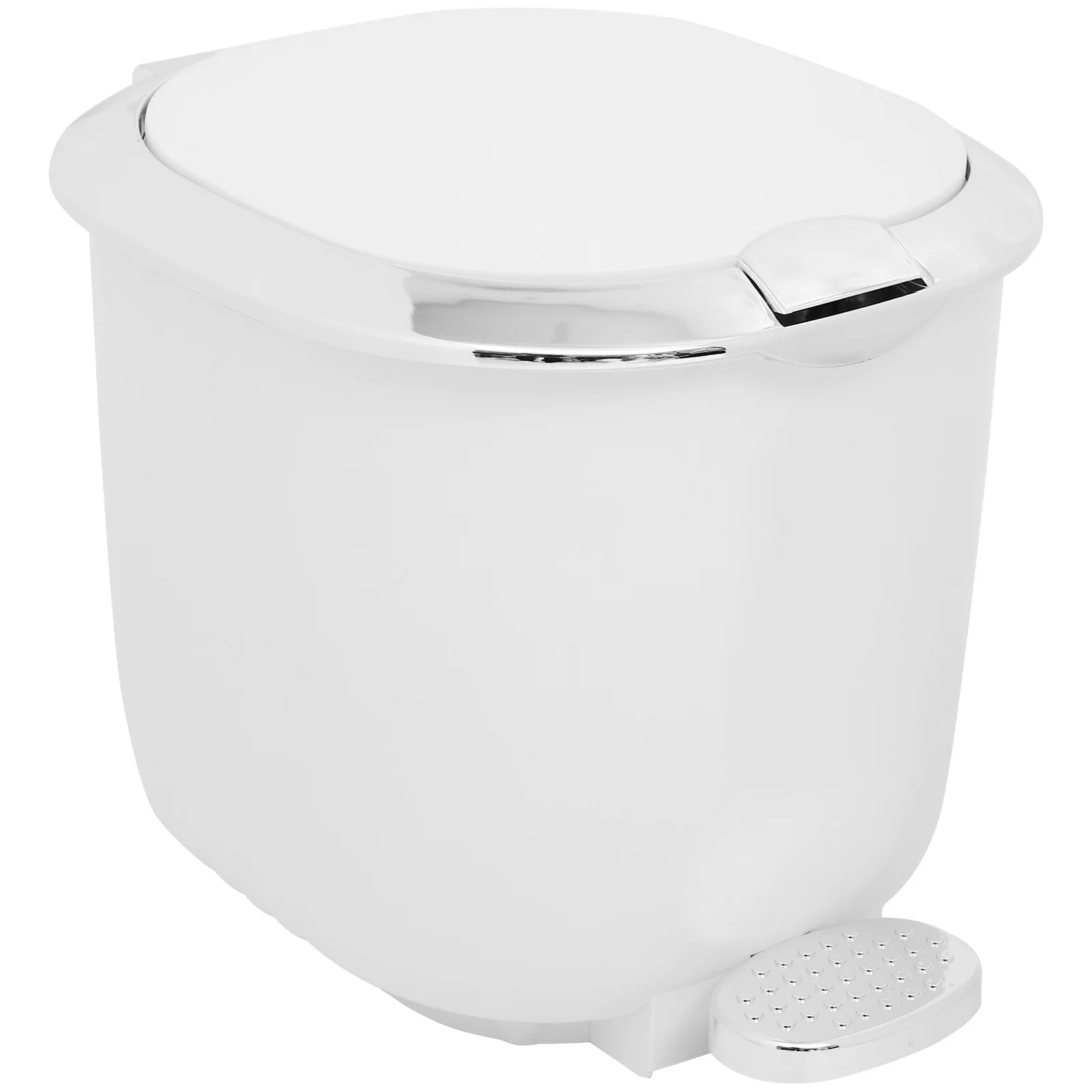 

Foot Pedal Trash Can With Lid Plastic Bathroom Bin For Kitchen Bedroom Office Slim Waste Basket Reusable Narrow Garbage Can