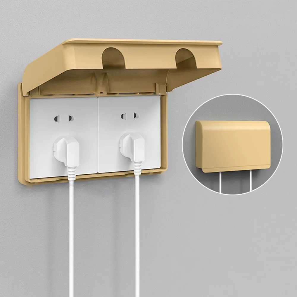 

86 Type Switch Protective Cover Self-Adhesive Waterproof Electric Plug Cover Power Outlet Splash-Proof Socket Protector for Home