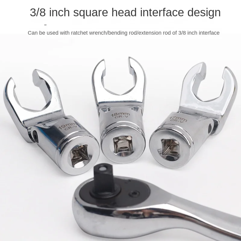 Open end wrench head Oil Pipe Flare Nut Wrench Open Ring Spanner High Torque Mirror Hand Tool Brake Wrench for Car Repair