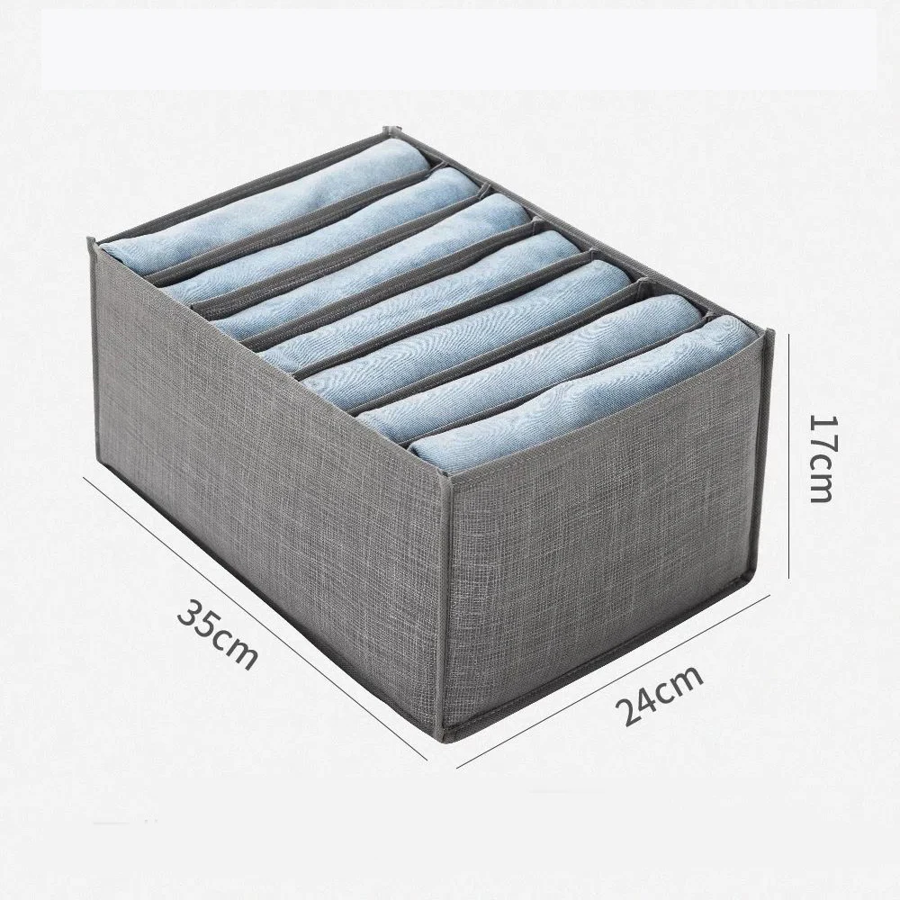 Clothes Jeans Storage Box Wardrobe Clothes Organizer Large Capacity Divider Organisation Organizer Underwear Bra Socks Boxes