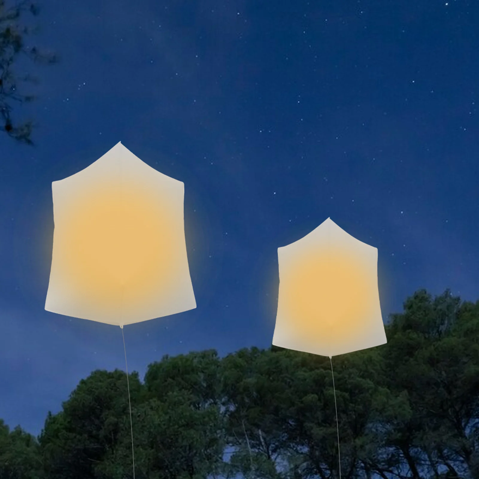 

5pcs Writable Square Inflatable Party Lamp Decorative For Birthday Wedding Celebration Simulated Long Lasting