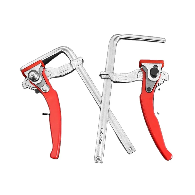 2PCS 160x60mm fast guide clamp High quality ratchet calipers for quick clamping unibody forged clamping pliers work bench