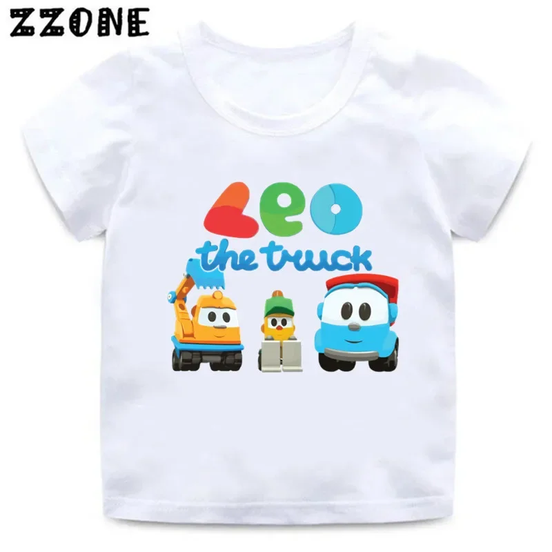 Hot Sale Leo The Truck Tv Show Cartoon Kids T-Shirts Girls Clothes Baby Boys T shirt Summer Short Sleeve Children Tops,ooo5481