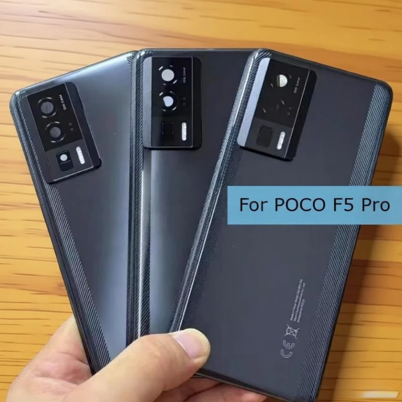 xiaomi-poco-f5-pro-5g-バッテリーバックカバーガラスパネルリアハウジング接着剤付き交換用