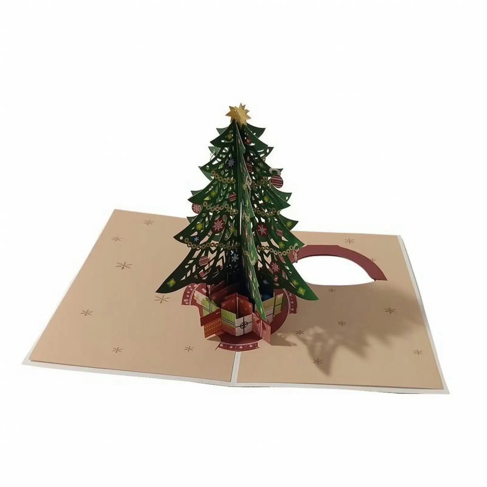 Funny Christmas Card with Envelope Cute 3D Tree Design Handmade Holiday Greeting Card