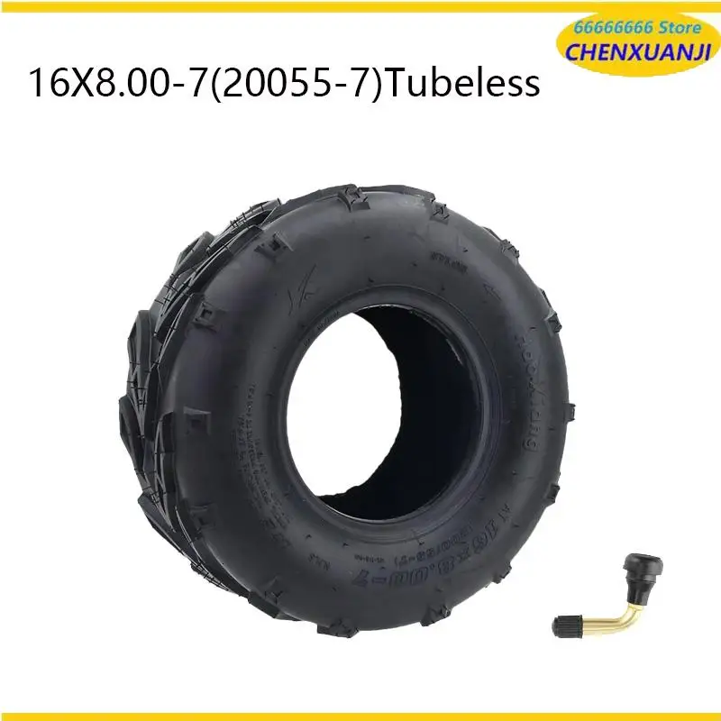 

For 16X8.00-7(200/55-70) Inch Tubeless Tyre Rubber Tire Anti-skid Rain Tires. for Competitive Kart Front and Rear Tires