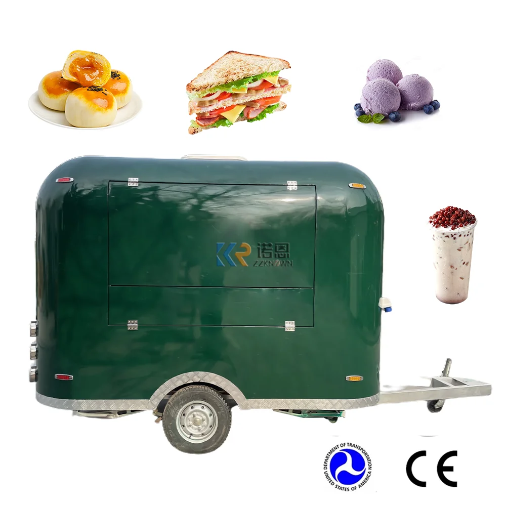 2023 Designed Mobile Food Truck Trailer For Sale Fryer Chicken Fast Food Cart Support Customization