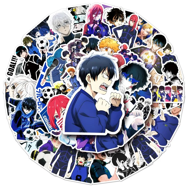 50pcs Anime BLUE LOCK Graffiti Stickers Water Cup Suitcase Laptop Mobile Phone Car Skateboard Stationery Decorative Stickers