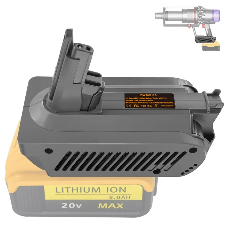 

【Hot Cake】DW20V11S Battery Adapter For 20V Li- Battery To For Dyson V11 SV15 Battery Work With V11 Series Vacuum Clean