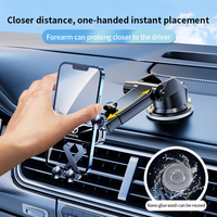 Car Phone Holder 360 Rotation GPS Suction Cup Type Gravity Navigation Bracket For Toyota Gazoo Racing Hilux Corolla Aygo Auris