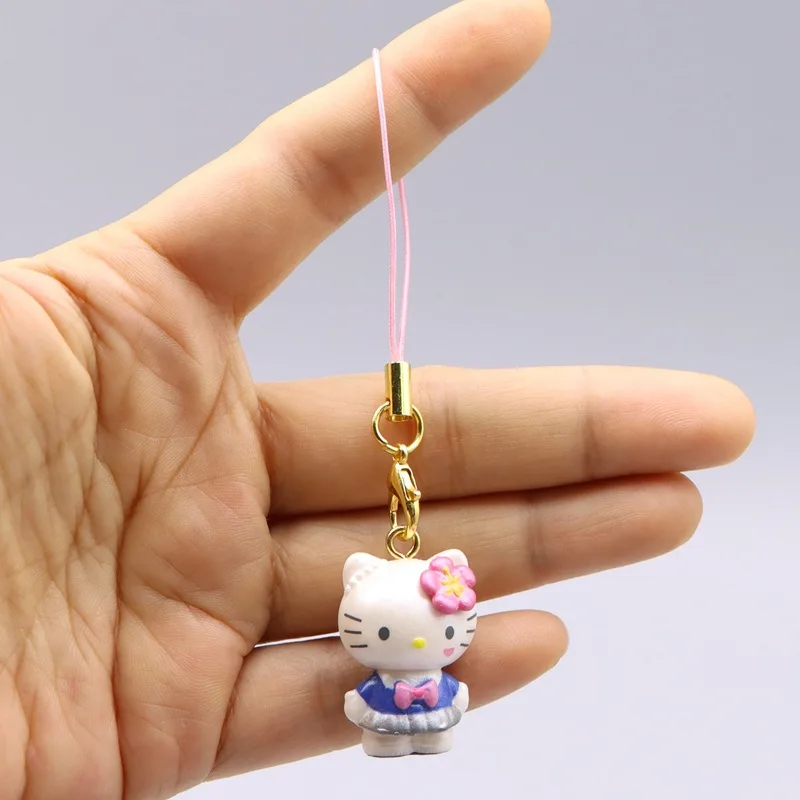 8pcs Hello Kitty Bag Charm Cartoon Phone Case Keychain Women Crossbody Shoulder Bag Decoration Accessories Girl Gift Wholesale