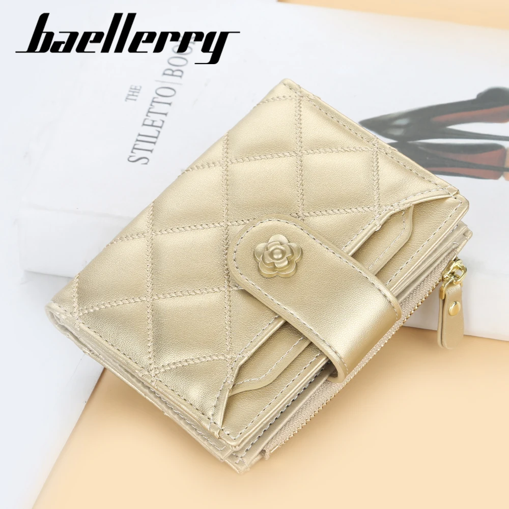 Fashion Women's Hasp Vertical PU Leather Wallet Luxury Rhombus Embroider Short Multi Card Holder Zipper Coin Pouch Ladies Purse