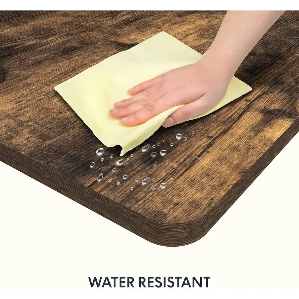 Bureau rectangulaire en noyer à hauteur réglable 48 x 24 avec 1 plateau épais