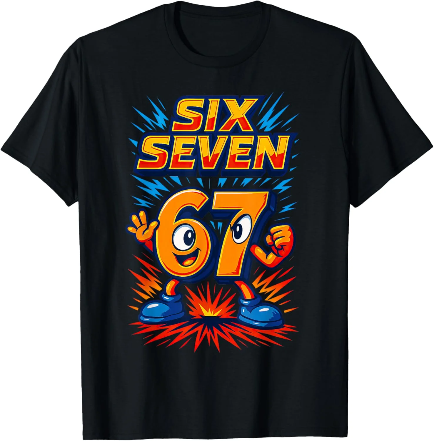 Basketball 67 Six Seven Printed T-shirt Funny Meme Drip T-Shirts Men Women Cotton Funny Italian Brainrot 6 7 Meme Casual Tops