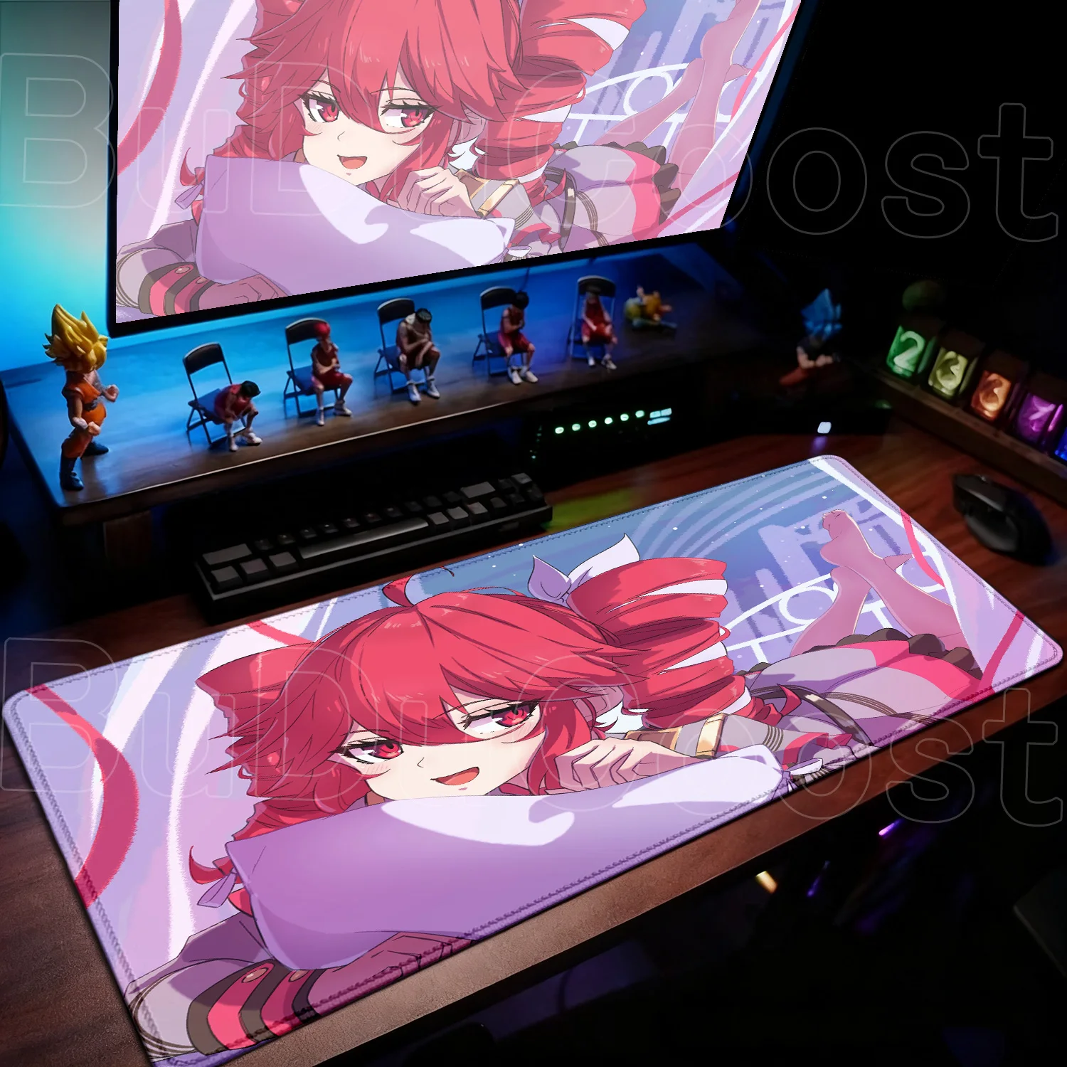 XXL große Computer-Laptop-Schreibtischunterlage, niedliches Anime-Mädchen, K-Kasane Teto, Mauspad, E-Sport, PC-Gaming-Teppich, Bürozubehör, HD-Druck – Detail 6
