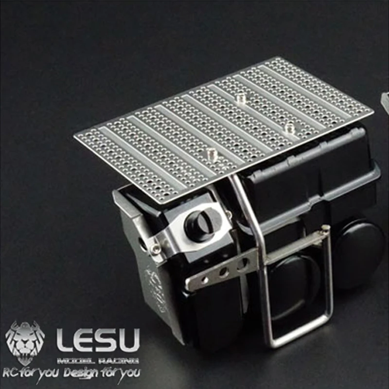 LESU RC Parts Metal Battery Box Urea DEF Tank for 1/14 RC Tractor Truck Tamiyaya 1851 Model samochodu Zabawki Akcesoria TH02281