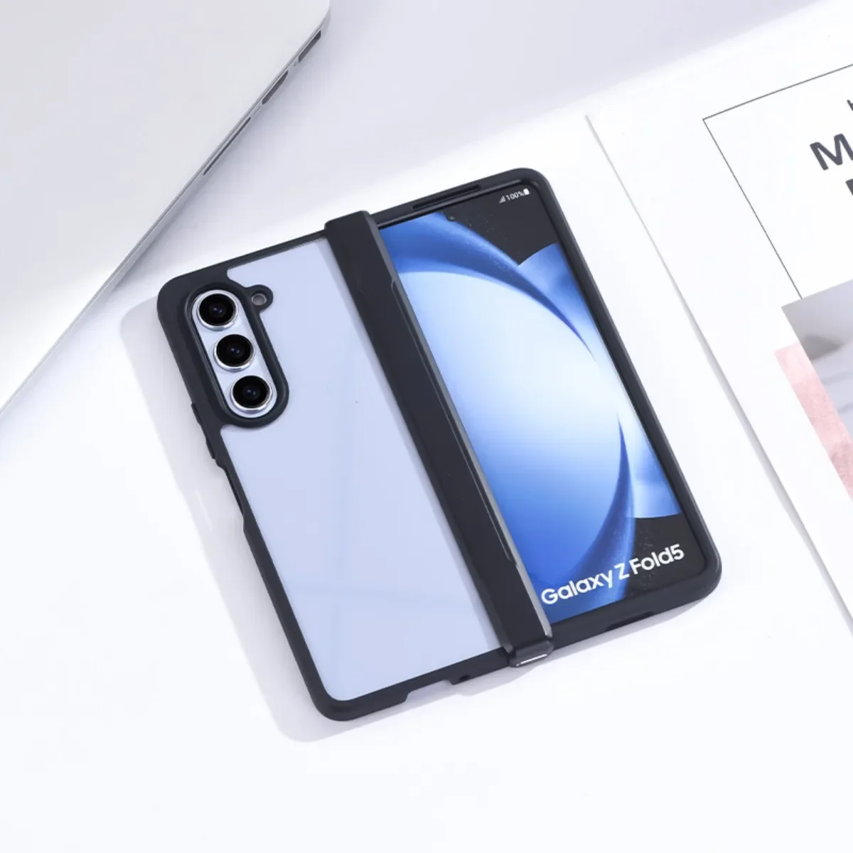 

Чехол для Samsung Galaxy Z Fold 5 4, приятный для кожи матовый Мягкий Силиконовый складной шарнир, Противоударная защитная задняя крышка, аксессуары