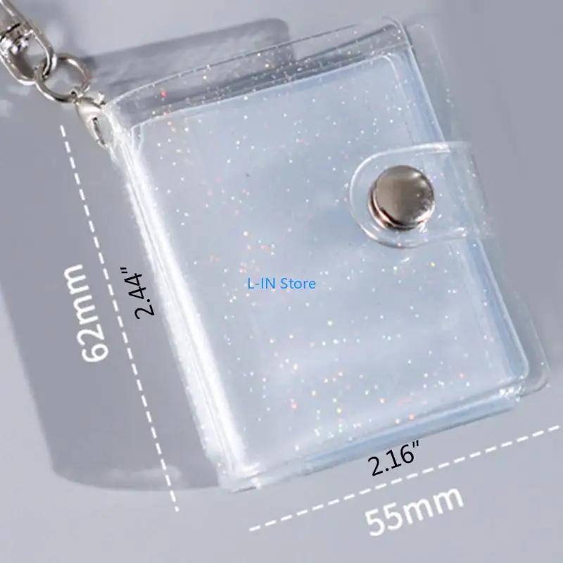 Mini маленький фотоальбом Keyring 16 карманы 1 дюйм Мгновенные картинки