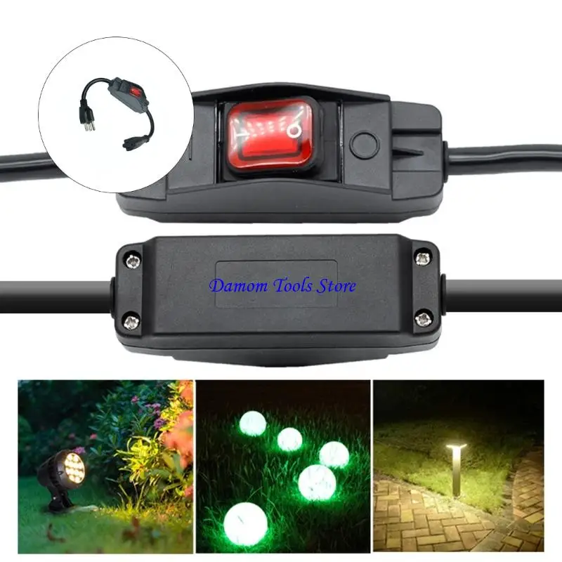 57BE 16A 250V Heavy Duty Power Cord With Waterproof Switches 3 Prong Outdoor Extension Cord for Indoor and Outdoor Use