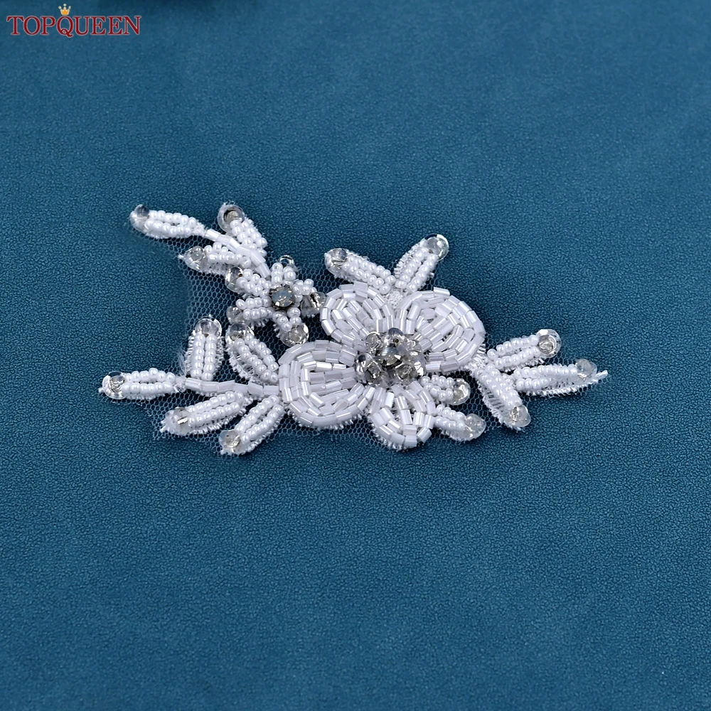TOPQUEEN Handmade Sewing Beaded Decorative Patches Dress High Heels Accessories Decorative DIY Applique Iron-On or Sewing SP19