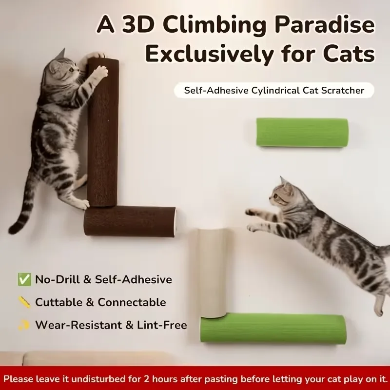 Cat Climbing Frame Self-Adhesive Cat Scratching Post Cat Climbing Platform Cat Wall Sticker Cat Racing Track Scratching Board