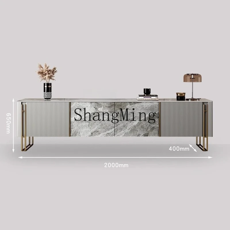 FG Board TV Cabinet الحديثة الحد الأدنى غرفة المعيشة غرفة نوم الطابق النمط الإيطالي طاولة القهوة خزانة التخزين