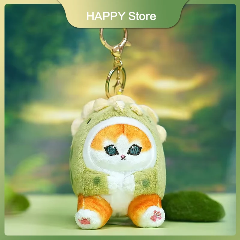 Cartoon Mofusand Cat Fortune Sandy Dinosaur Cat Keychain Decorative Pendant Cute Dinosaur Cat Keychain Pendant