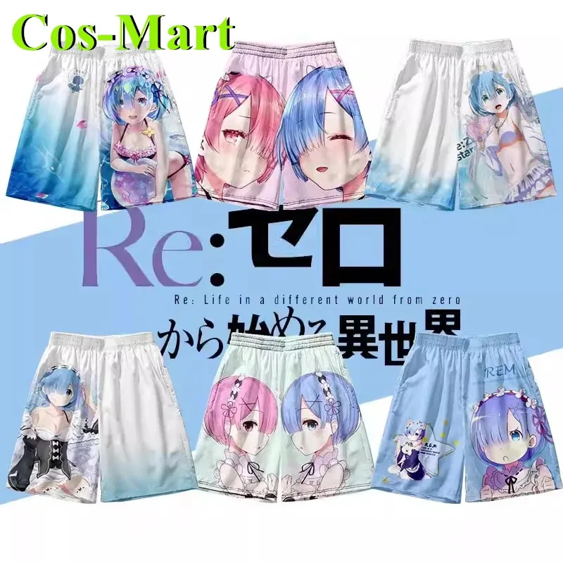 

Cos-Mart аниме Re:Life In A Different World From Zero Ram Rem Косплей Костюм Пляжные шорты Футболка Мужчины Женщины Взрослые XXXXL