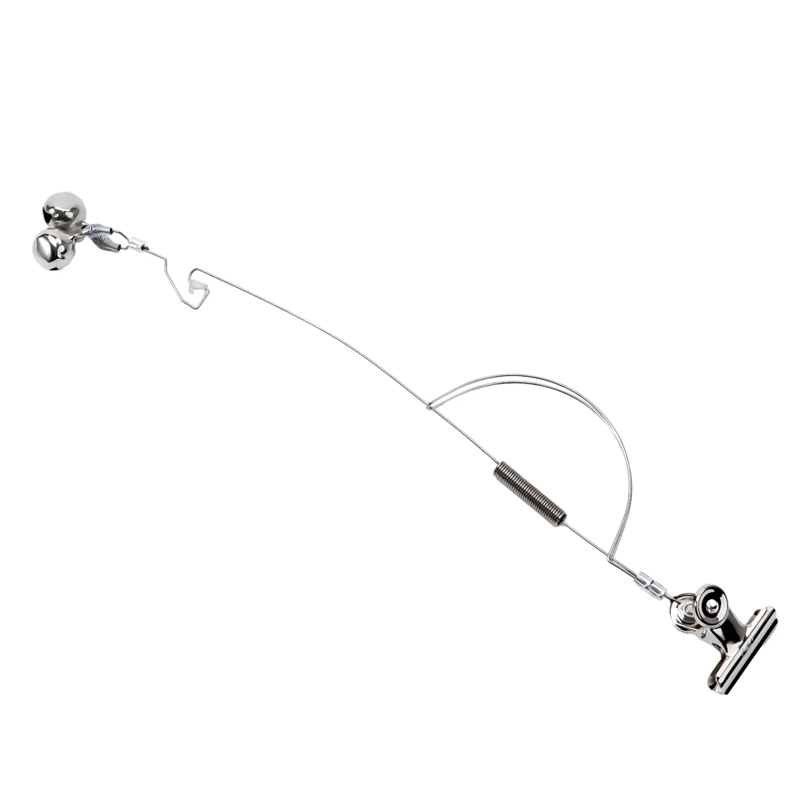 Fishing Rod Fishing Alarm Spare Parts Stainless Steel Bell Alarm Indicator 35cm Accessories Fishing Clip Brand New