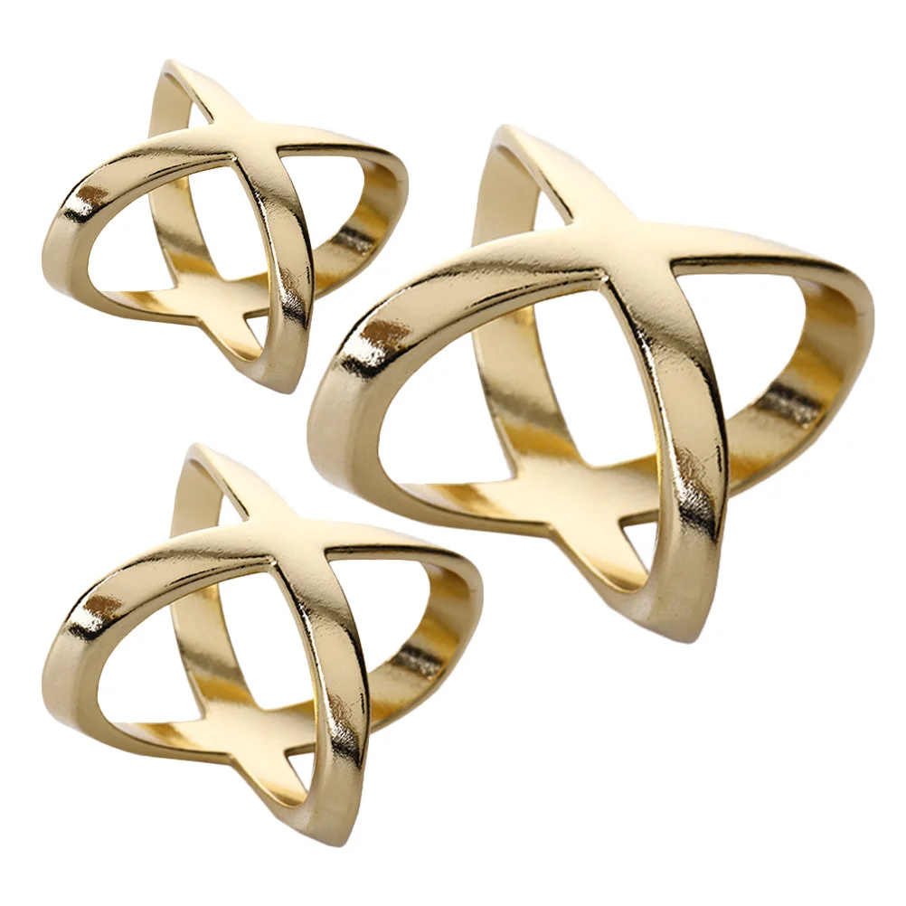 

3 шт., набор зажимов для шарфа и колец, элегантный X-образный держатель для пряжки шарфа для шалей, шарфов, кардиганов, аксессуары для одежды