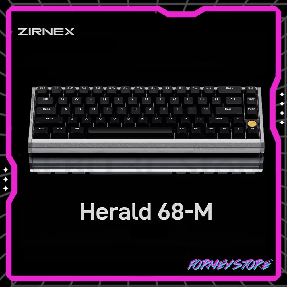 ZIRNEX Herald68-M RGB Light Magnetic Switch Wired Keyboard Aluminum Alloy Magnetic Switch Custom E-sport Keyboard Pc Accessories