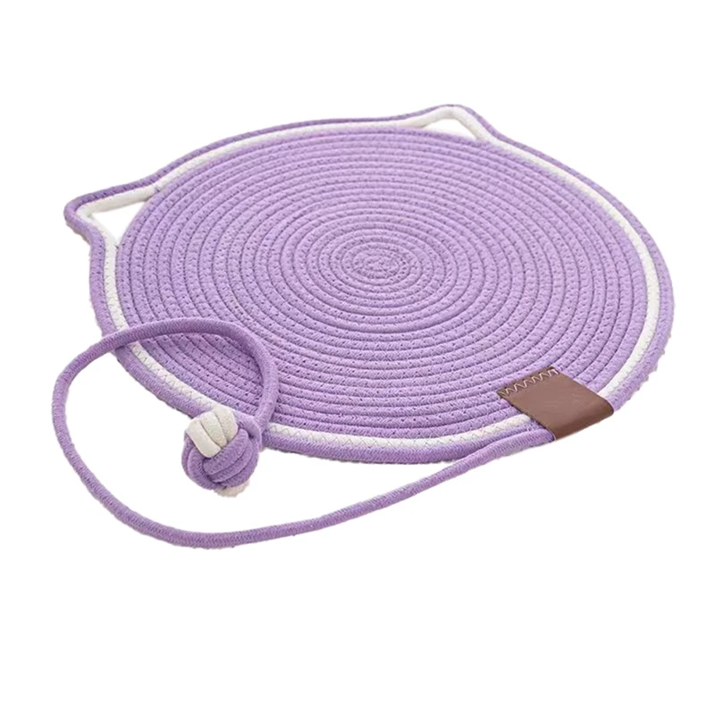 

2PCS Cotton Rope Cat Scratcher Board Cat Scratching Post Mat Bed Mat Claw Sharpener Scrapers For Cat Grinding Nail Pad